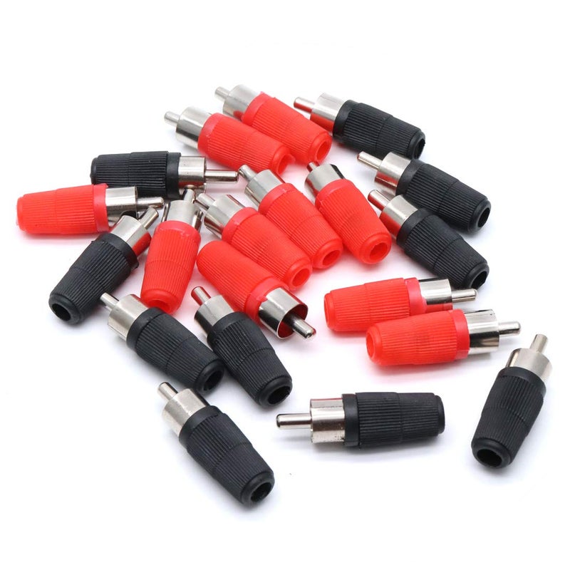 Xiaoyztan Plastic RCA Solder Type Plug Audio Connector Pack of 20 - Image 1